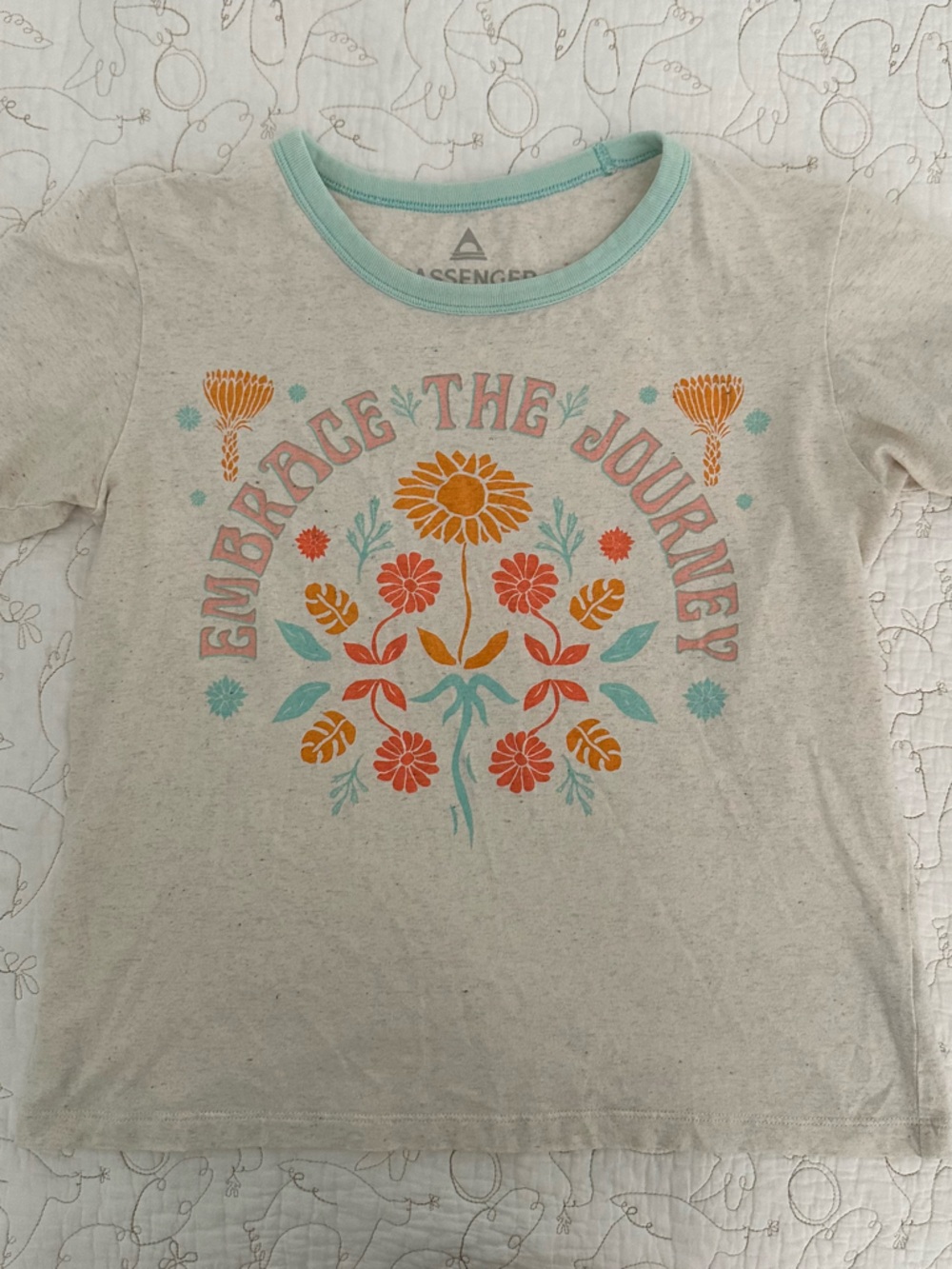 Passenger embrace The Journey Floral Graphic womens Tee